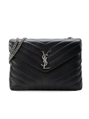 SAINT LAURENT Loulou Chain Satchel Amaranto + brand Box , size 26*20