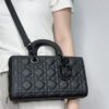 Christian Dior Medium Lady D Joy Bag Black Ultramatte  + Brand Box , size 27*15 - Thumbnail Image 5