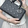 Christian Dior Medium Lady D Joy Bag Black Ultramatte  + Brand Box , size 27*15 - Thumbnail Image 1