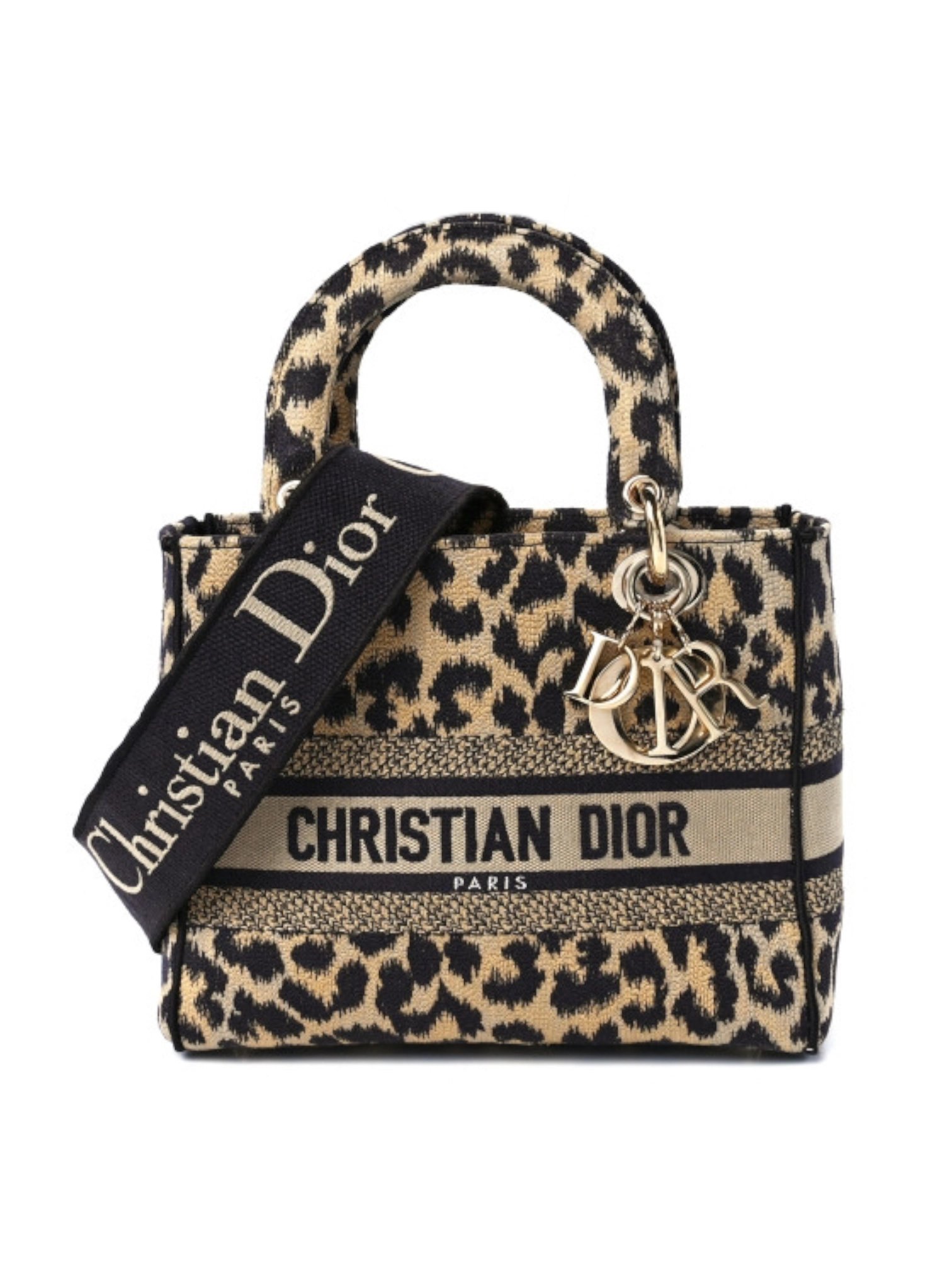 ⁦Christine Dior Canvas Medium Mizza Embroidered Lady D-Lite size 25*21 with brand box⁩ - الصورة ⁦1⁩