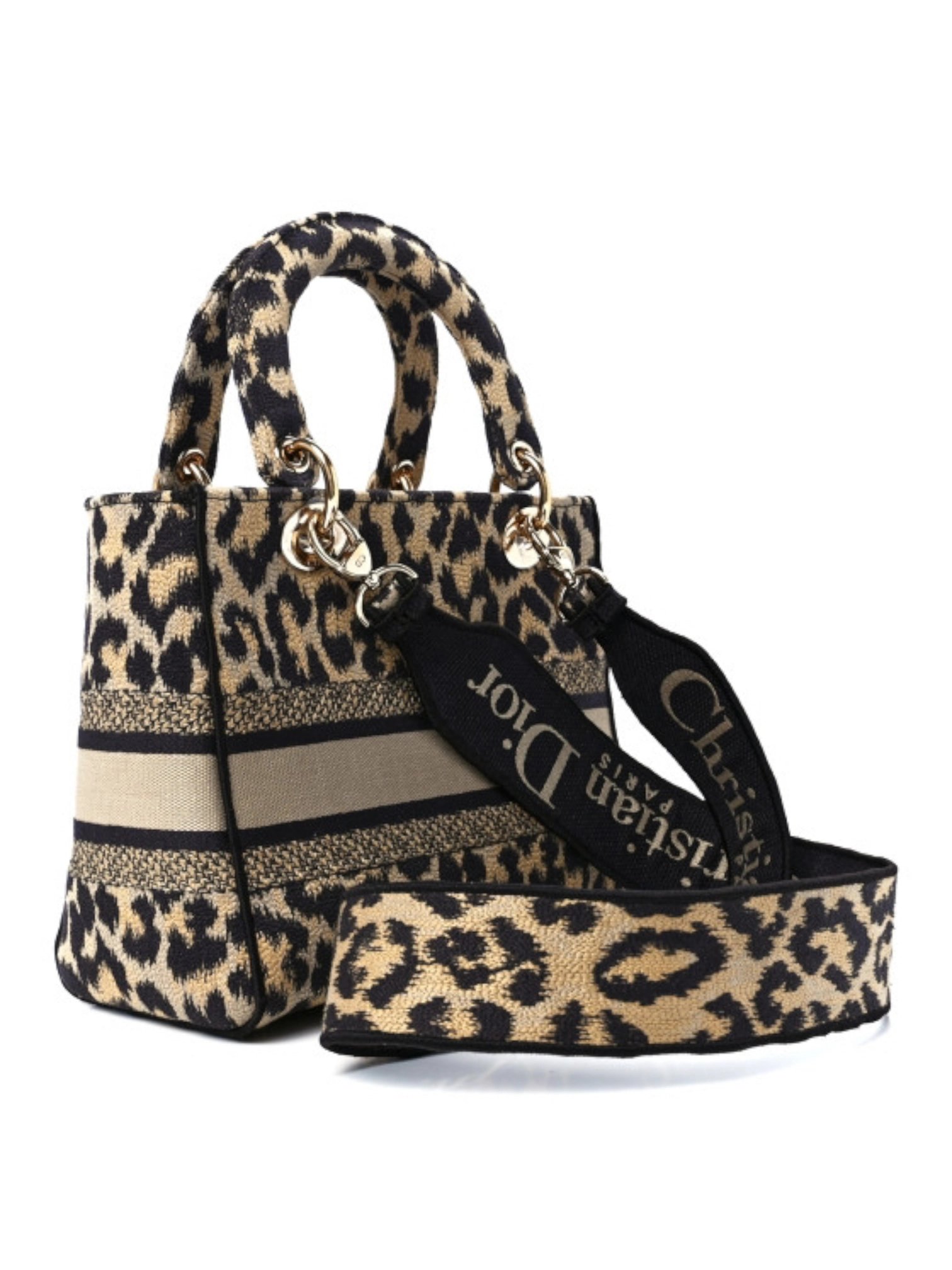 ⁦Christine Dior Canvas Medium Mizza Embroidered Lady D-Lite size 25*21 with brand box⁩ - الصورة ⁦5⁩