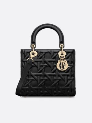 Christian Dior Bolsa Lady Dior media  Graphic Cannage , size 18*16 with brand box