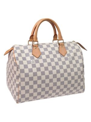 Louis Vuitton Speedy 30 Bag Damier Azur + Brand Box , size 30*21