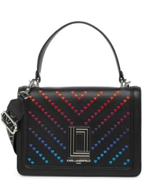 Karl Lagerfeld Paris Simone Leather Satchel+ Brand Box , size 26*22
