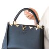 Louis Vuitton Taurillon Embellished Flower Crown Capucines PM Black + Brand Box , size 27*17 - Thumbnail Image 8