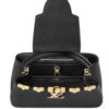 Louis Vuitton Smooth Calfskin Flowers Capucines PM Black  + Brand Box , size 27*17 - Thumbnail Image 4