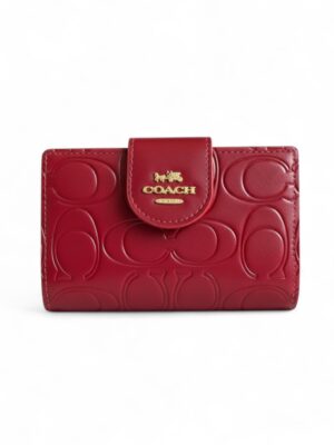 Coach Medium Corner Zip Wallet With Signature Leather + Brand Box , size 13*9