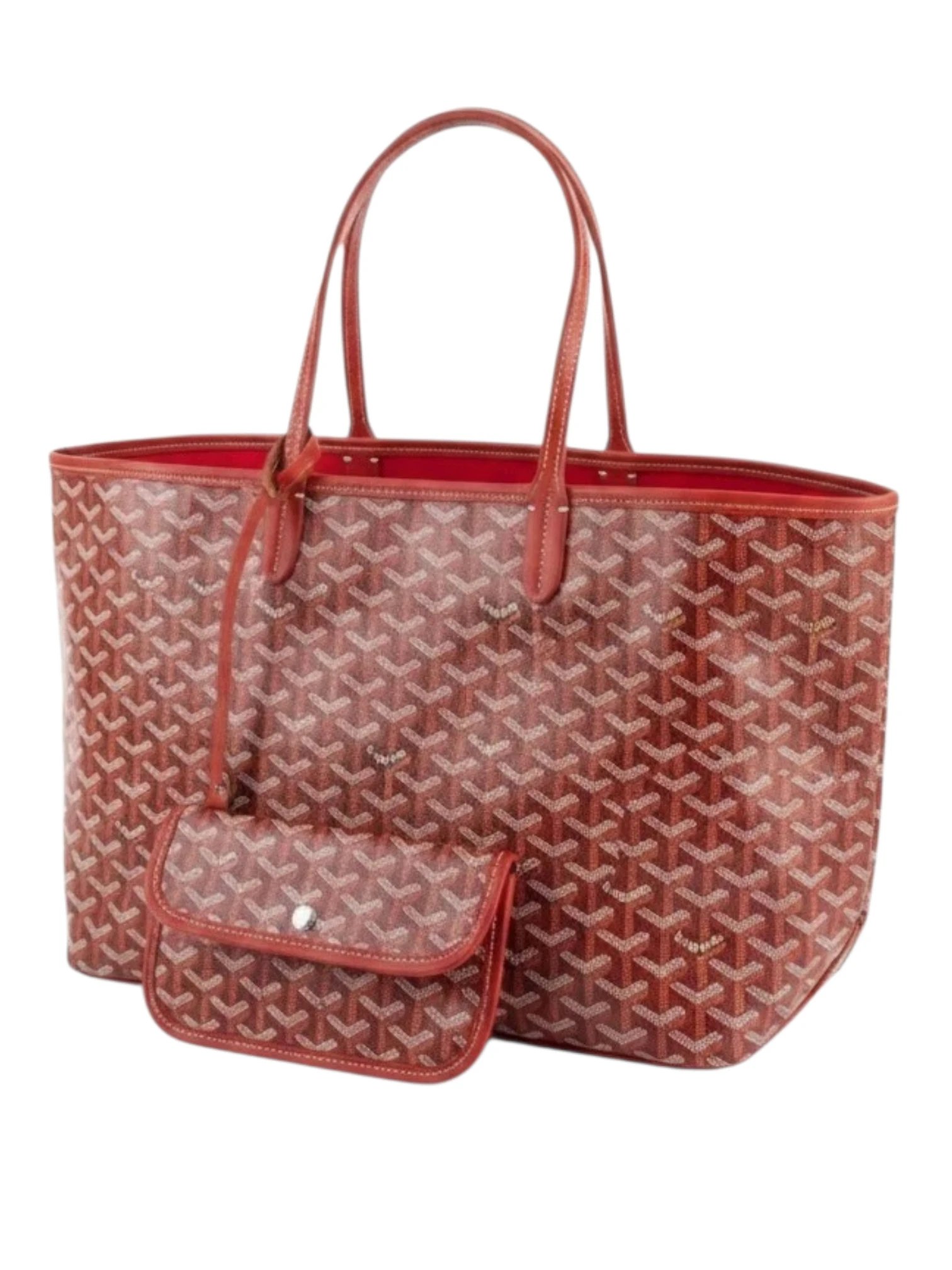 ⁦Goyard Goyardine  Reversible Anjou GM tote  Double face + Dust Cover , size 28*47⁩ - الصورة ⁦32⁩