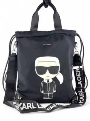 KARL LAGERFELD Tas Ransel Wanita Backpack & Shoulder multiple positions nylon , size 37*32 .. ofr