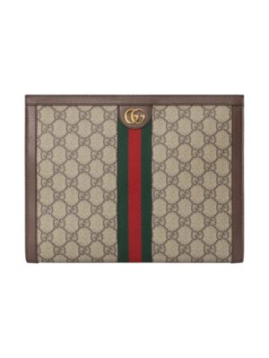 GUCCi GG Supreme Monogram Ophidia pouch clutch bag, + Brand Box , size 27*20  ..
