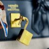 Hermes Two Tone Genuine Leather Canvas Birkin 30 , size 28x19 - Thumbnail Image 8
