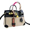 Hermes Two Tone Genuine Leather Canvas Birkin 30 , size 28x19 - Thumbnail Image 1