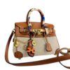Hermes Two Tone Genuine Leather Canvas Birkin 30 , size 28x19 - Thumbnail Image 9