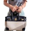 Hermes Two Tone Genuine Leather Canvas Birkin 30 , size 28x19 - Thumbnail Image 3