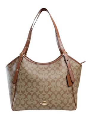 COACH MEADOW SHOULDER BAG IN SIGNATURE + Dust Cover, size 34*26