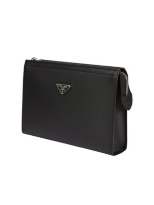 Prada Saffiano Leather Clutch pouch + Brand Box , size 26*20