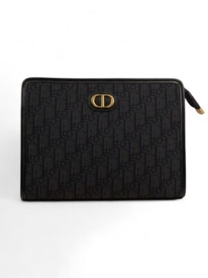 Christian Dior Clutch Oblique 30 Montaigne Pouch  + Brand Box , size 27*20
