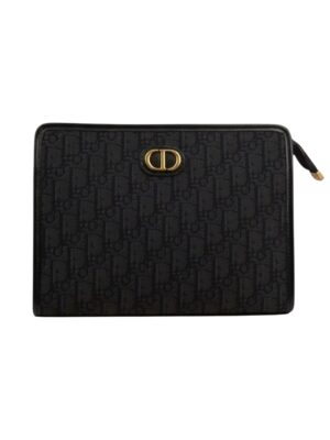 Christian Dior Clutch Oblique 30 Montaigne Pouch  + Brand Box , size 27*20