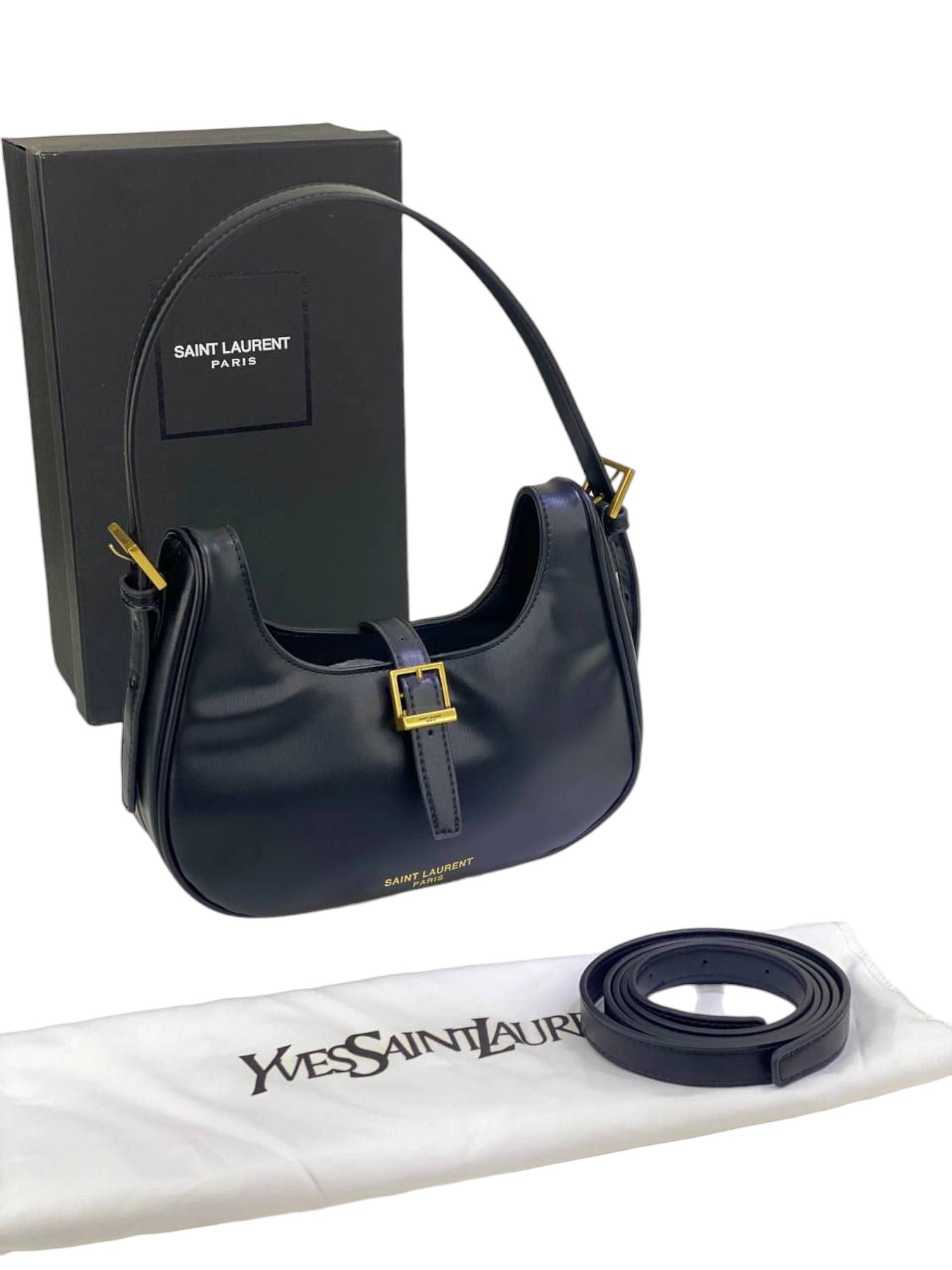 ⁦SAINT LAURENT Le Fermoir Hobo + Brand Box , size 23*19 .. BFR⁩ - الصورة ⁦9⁩