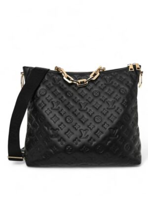 Louis Vuitton Calfskin Embossed Monogram Coussin Hobo MM + Brand Box , size 35*27