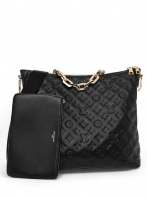 Louis Vuitton Calfskin Embossed Monogram Coussin Hobo MM + Brand Box , size 35*27 .. ofr