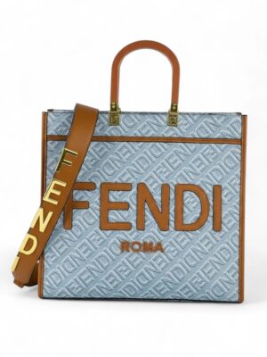 FENDI Leather Sunshine Shopper tote , size 36*33