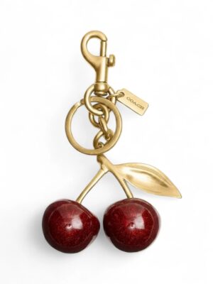 COACH Cherry Bag Charm  + Brand Box , size 12.5*7.5