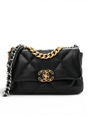 Chanel Goatskin Quilted Medium Chanel 19 Flap + Brand Box , size 26*15
