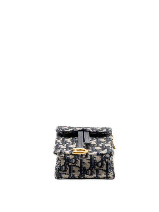 ⁦Christian Dior Saddle Vertical Phone Pouch Oblique Motif Canvas  + Brand Box , size 16*10 .. BFR⁩ - الصورة ⁦3⁩