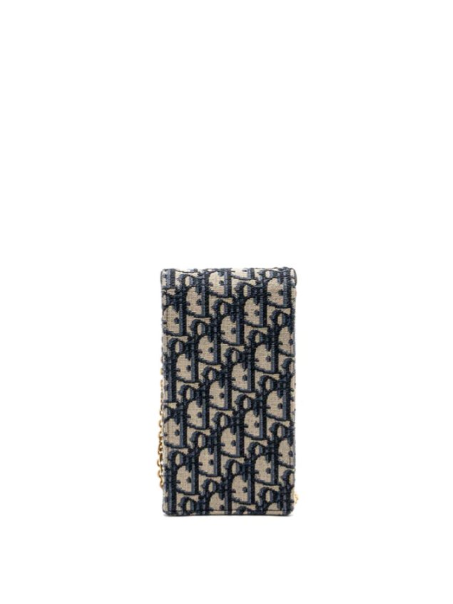 ⁦Christian Dior Saddle Vertical Phone Pouch Oblique Motif Canvas  + Brand Box , size 16*10 .. BFR⁩ - الصورة ⁦2⁩
