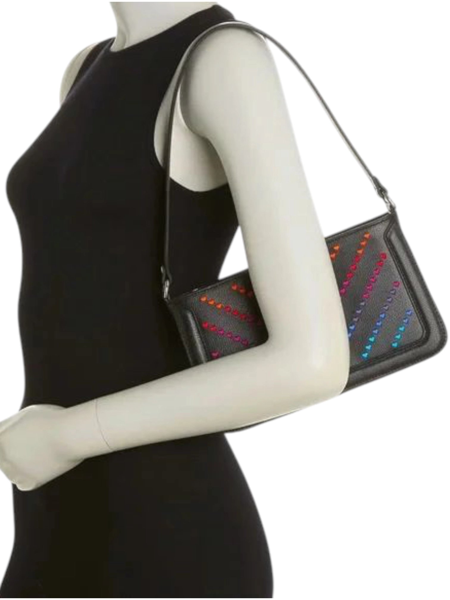 ⁦KARL LAGERFELD PARIS - Simone Ombre Heart Shoulder Bag , size 26*16⁩ - الصورة ⁦6⁩