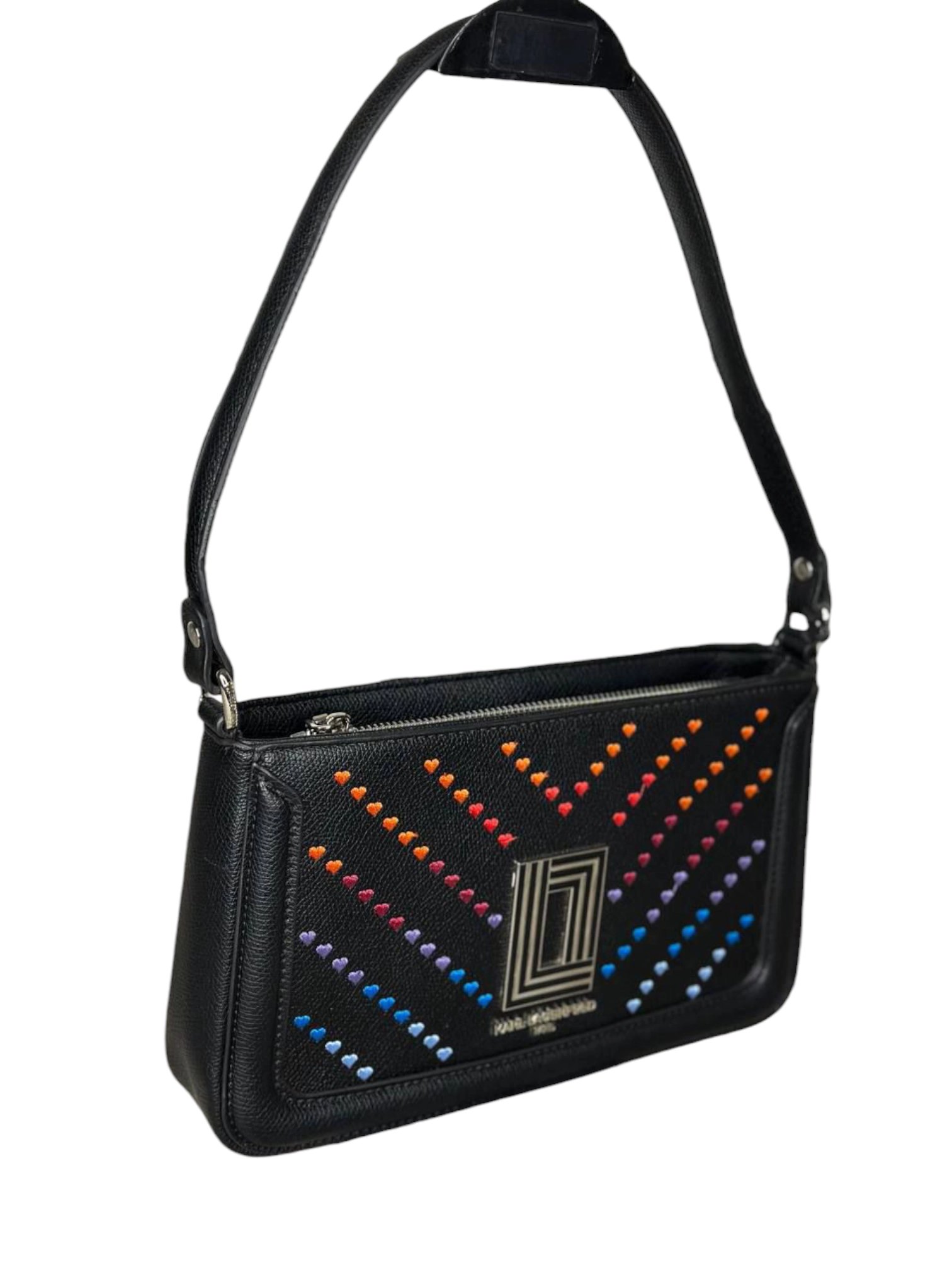 ⁦KARL LAGERFELD PARIS - Simone Ombre Heart Shoulder Bag , size 26*16⁩ - الصورة ⁦7⁩