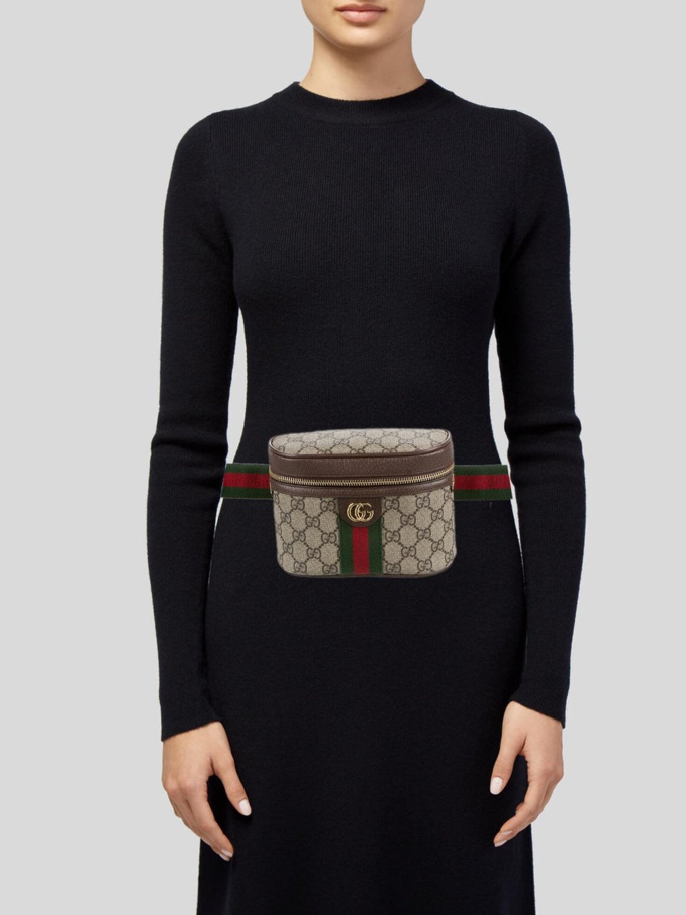 ⁦Gucci 
GG Supreme Monogram Web Ophidia Belt + Brand Box , size 16*12 .. BFR⁩ - الصورة ⁦7⁩