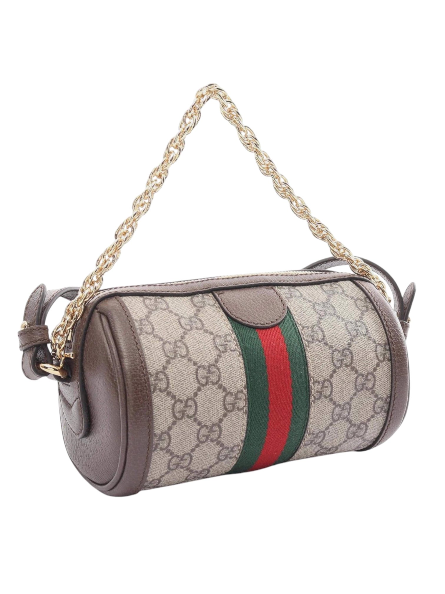 ⁦Gucci Mini Ophidia Gg Supreme Coated Canvas Leather Beige Brown

  + Brand Box , size 15*10 .. BFR⁩ - الصورة ⁦2⁩