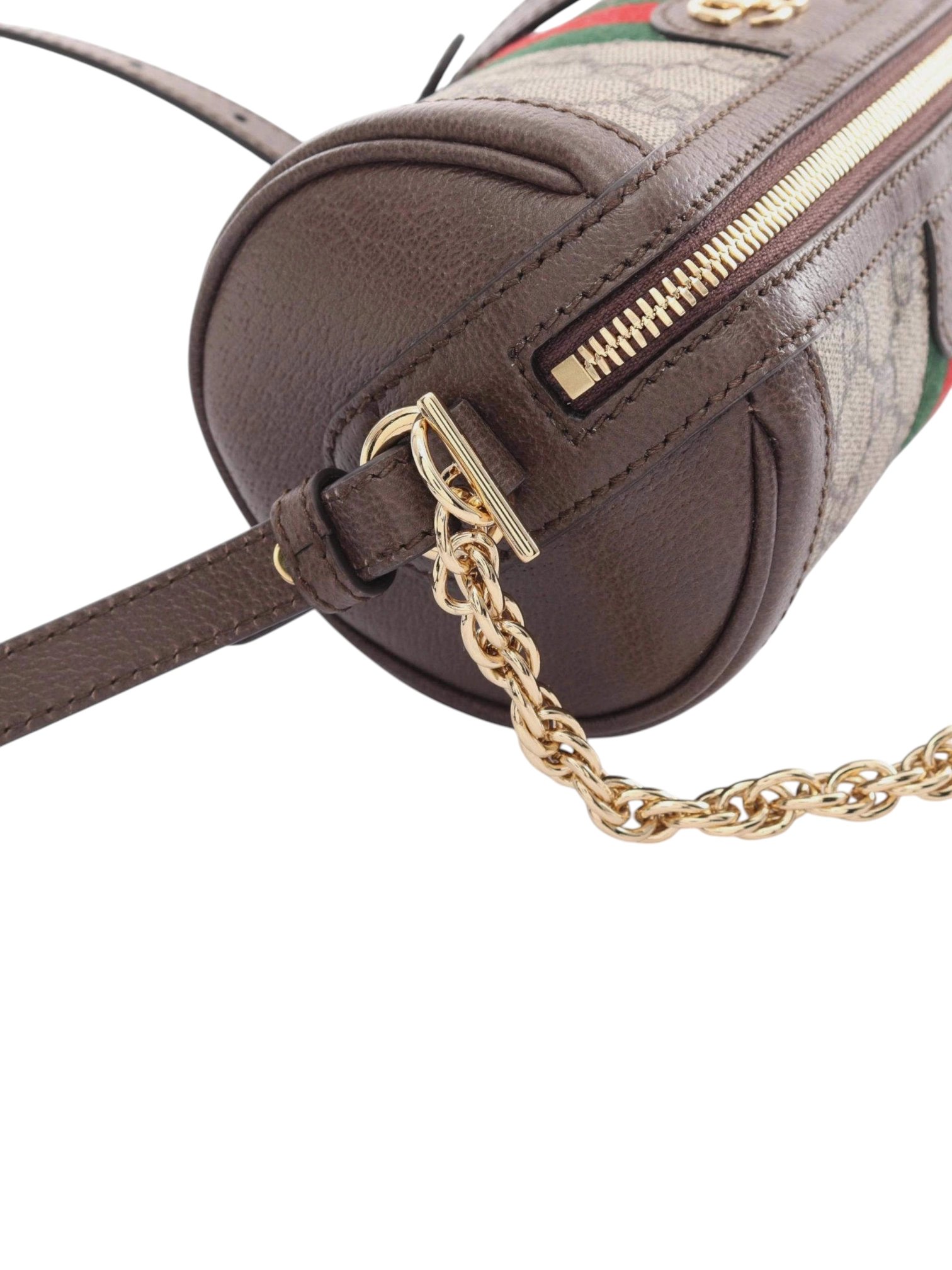 ⁦Gucci Mini Ophidia Gg Supreme Coated Canvas Leather Beige Brown

  + Brand Box , size 15*10 .. BFR⁩ - الصورة ⁦3⁩