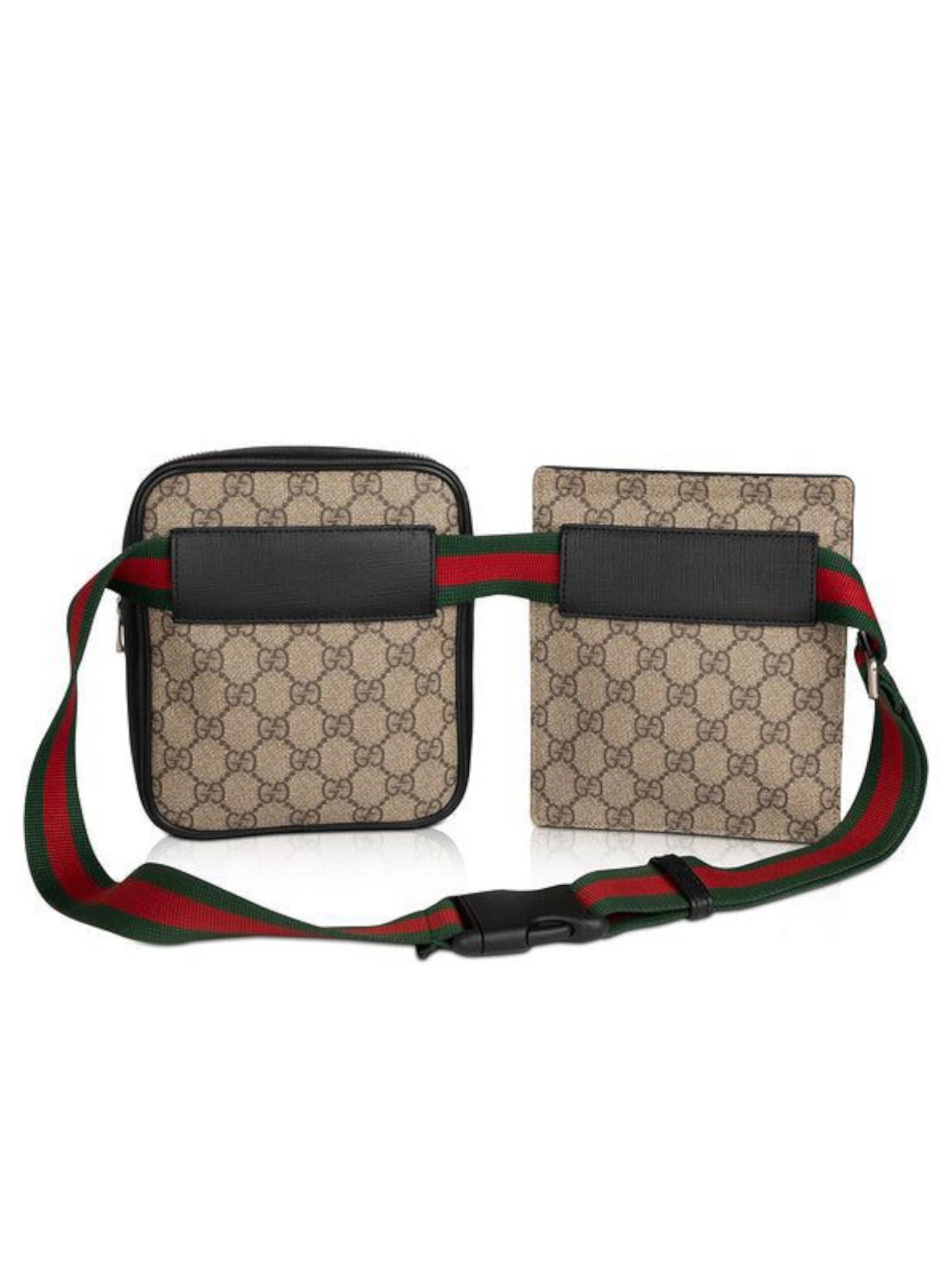 ⁦Gucci 
GG Supreme Monogram Web Belt Bag + Brand Box , size 17*15 .. BFR⁩ - الصورة ⁦3⁩