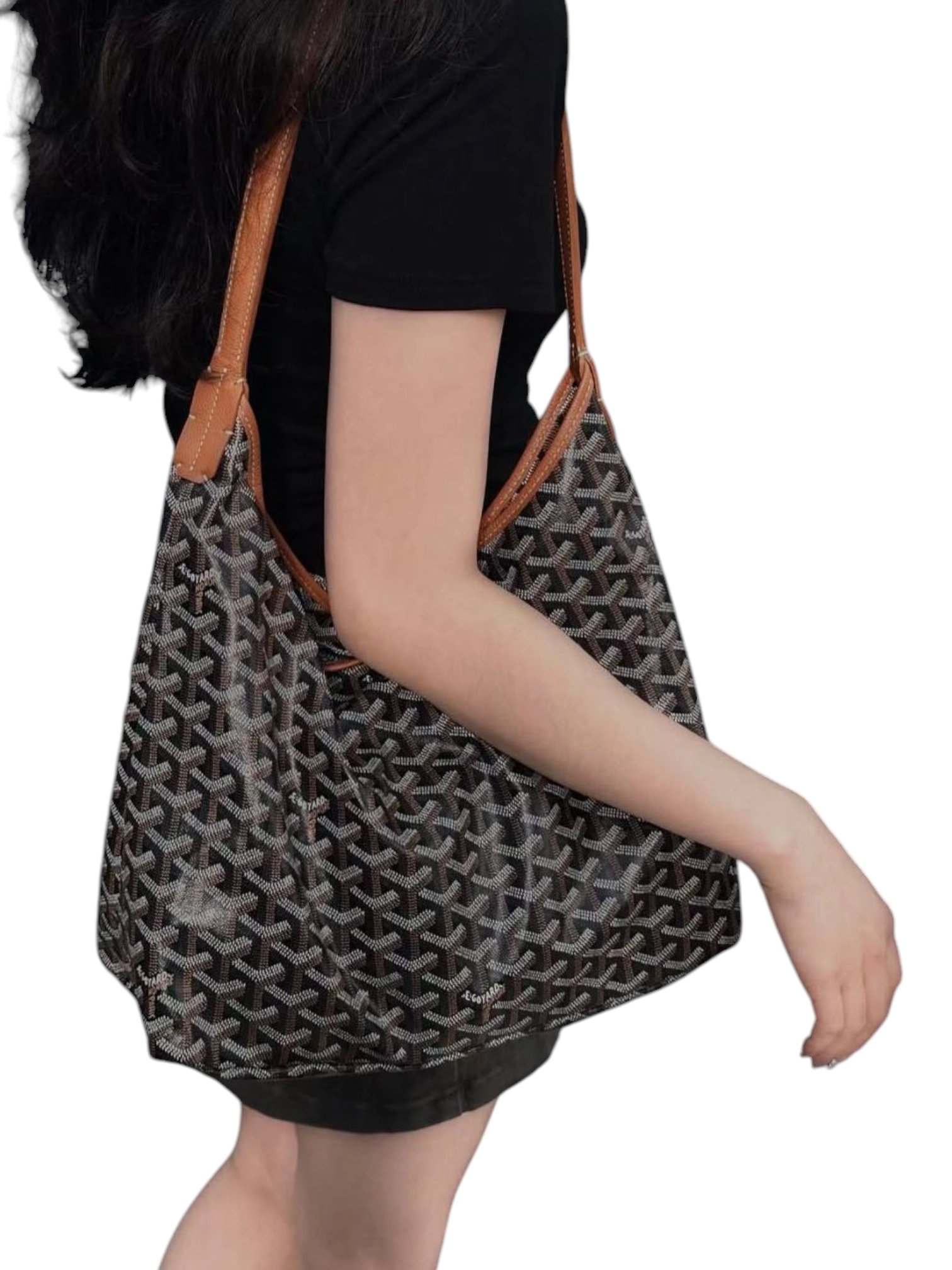 ⁦GOYARD Goyard Boheme Hobo Coated Canvas
 , size  38x28 .. BFR⁩ - الصورة ⁦2⁩