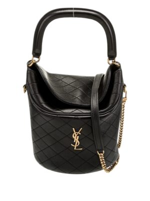 Saint Laurent Gaby Mini Leather Bucket Bag + Brand Box , size 18*16 .. ofr