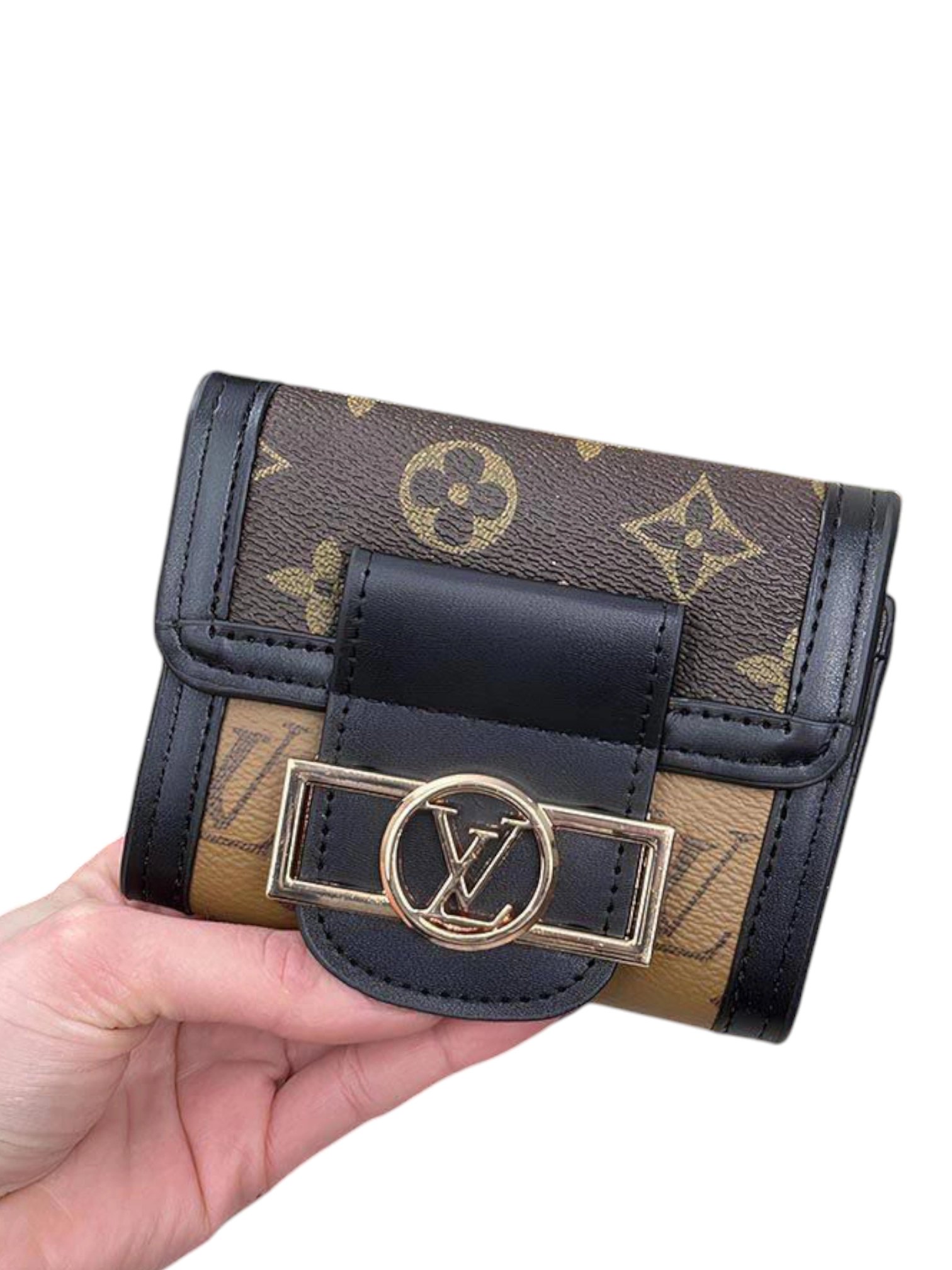 ⁦Louis Vuitton Monogram Reverse Trifold wallet + Brand Box⁩ - الصورة ⁦1⁩