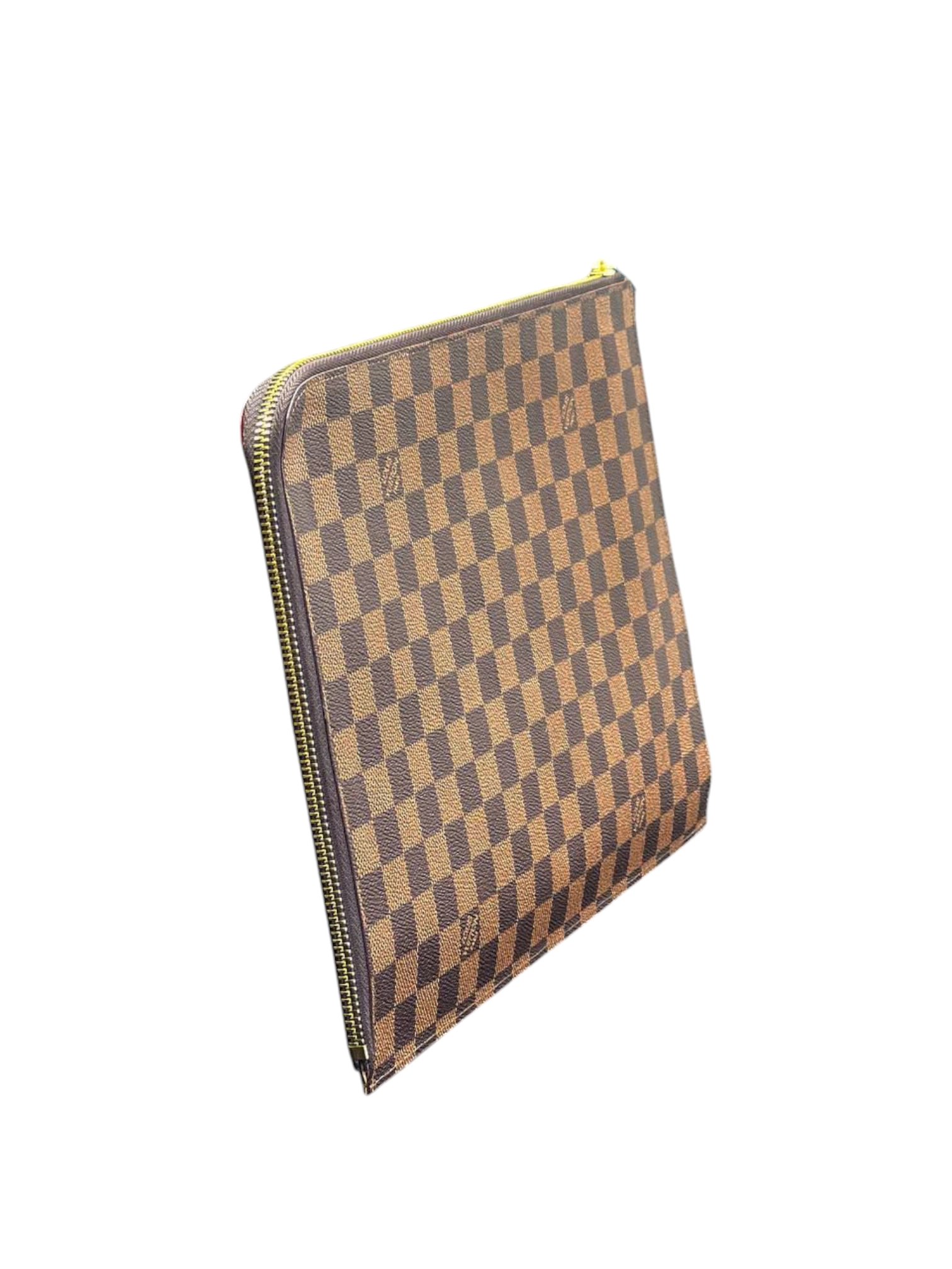 ⁦Louis Vuitton clutch Men's Women'sDamier Ebene Poche Documents & Laptop Portfolio Case + Brand Box, size 34*25⁩ - الصورة ⁦4⁩