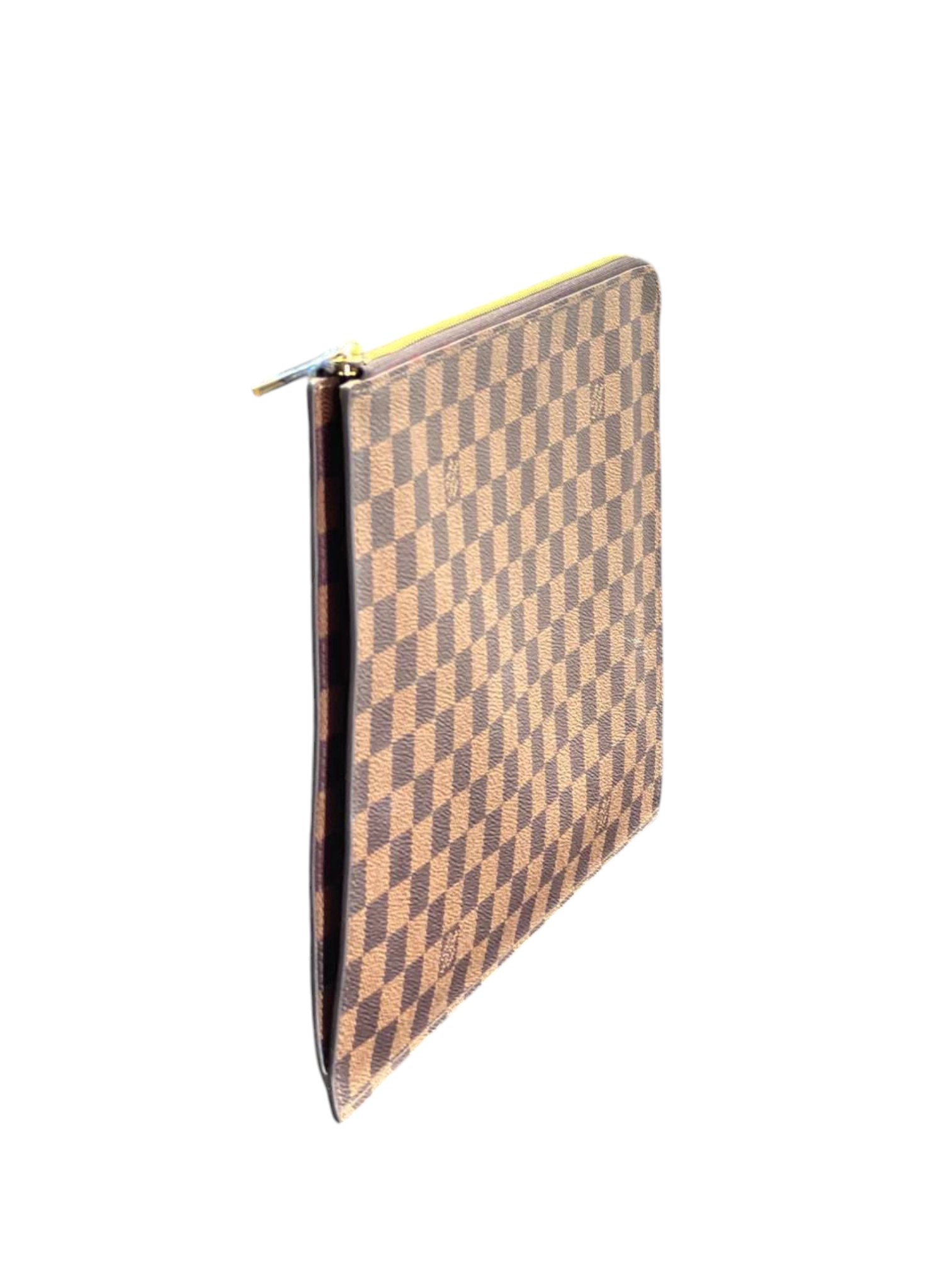 ⁦Louis Vuitton clutch Men's Women'sDamier Ebene Poche Documents & Laptop Portfolio Case + Brand Box, size 34*25⁩ - الصورة ⁦3⁩
