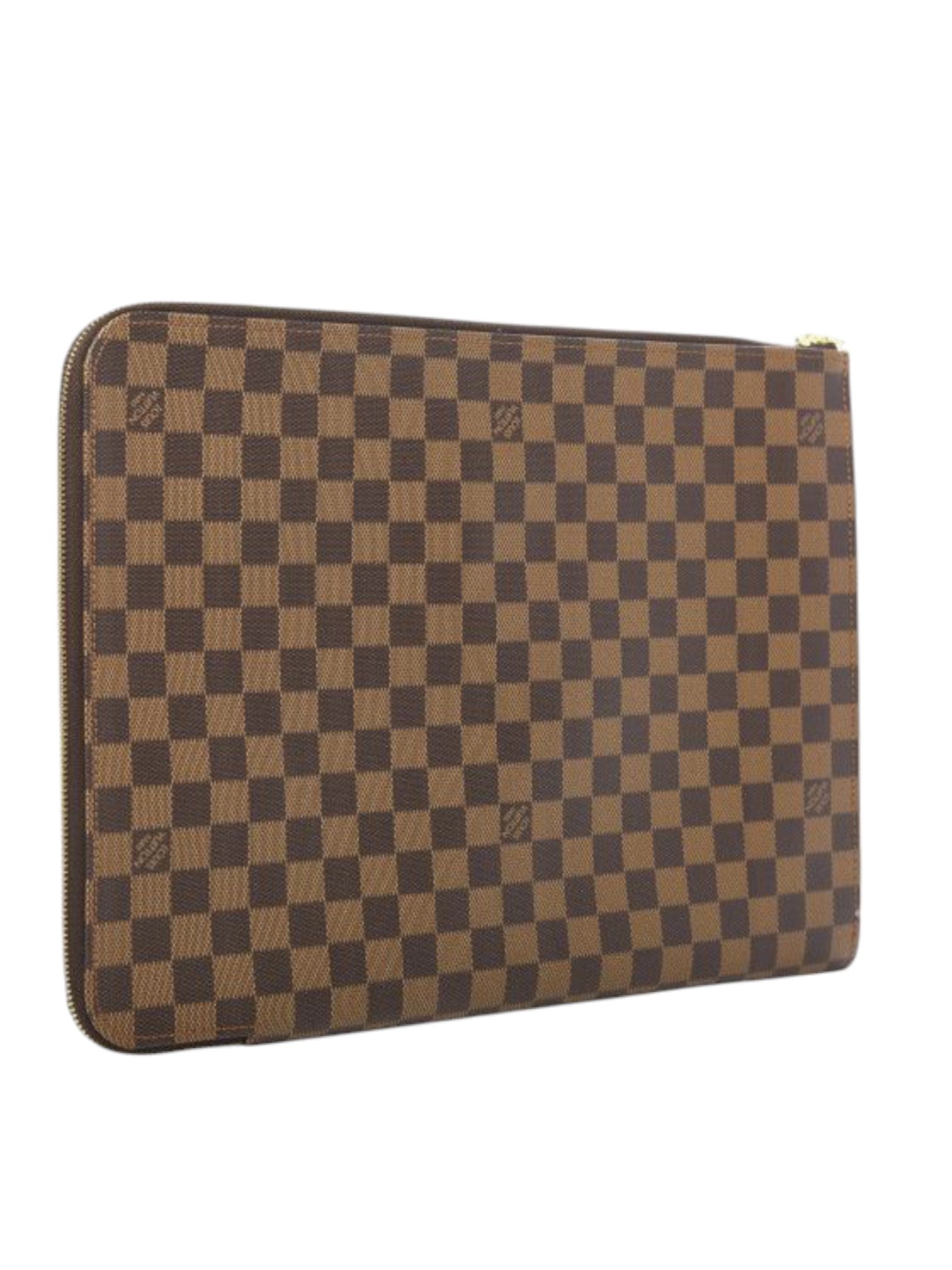 ⁦Louis Vuitton clutch Men's Women'sDamier Ebene Poche Documents & Laptop Portfolio Case + Brand Box, size 34*25⁩ - الصورة ⁦7⁩