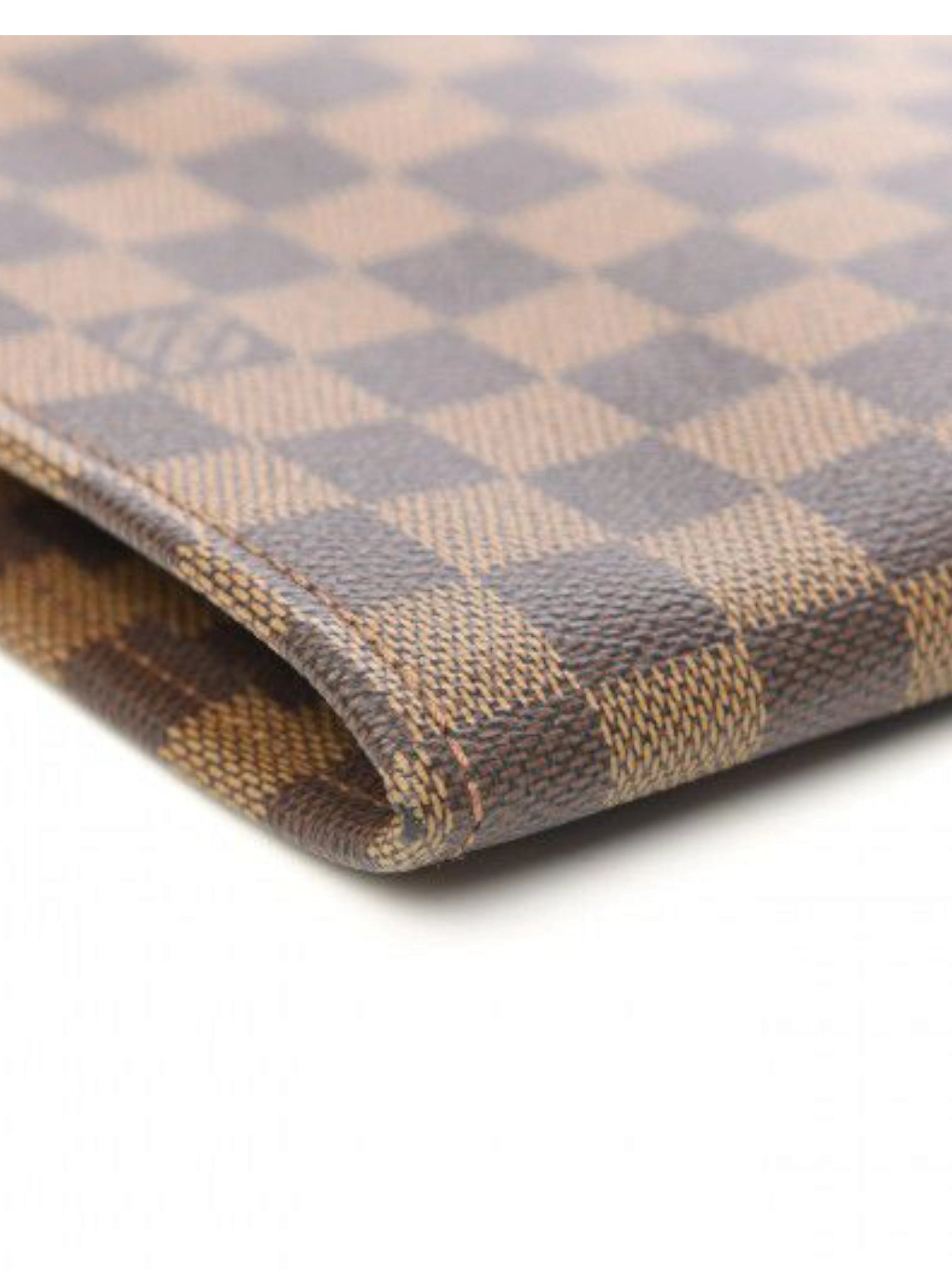 ⁦Louis Vuitton clutch Men's Women'sDamier Ebene Poche Documents & Laptop Portfolio Case + Brand Box, size 34*25⁩ - الصورة ⁦5⁩