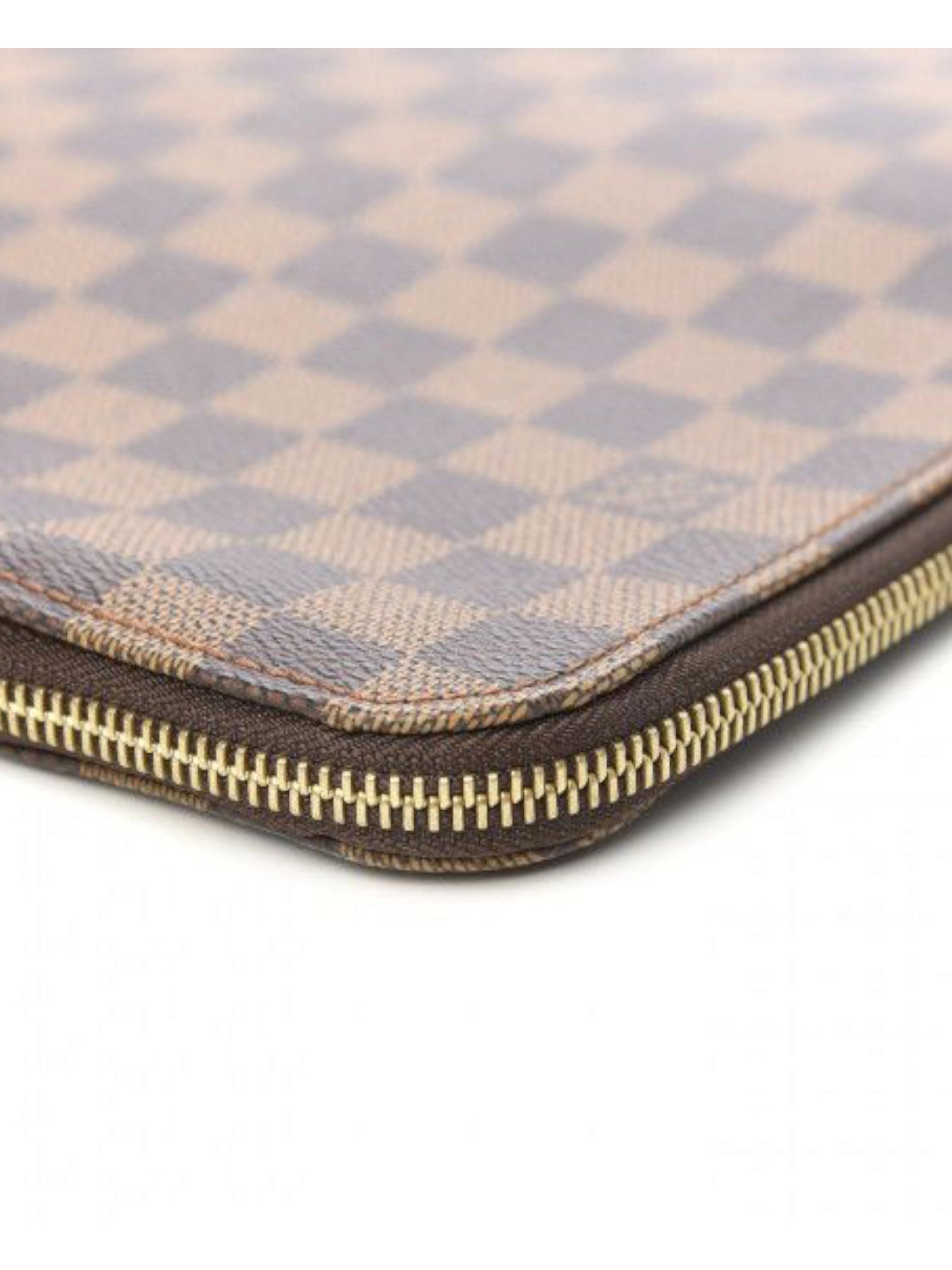 ⁦Louis Vuitton clutch Men's Women'sDamier Ebene Poche Documents & Laptop Portfolio Case + Brand Box, size 34*25⁩ - الصورة ⁦6⁩
