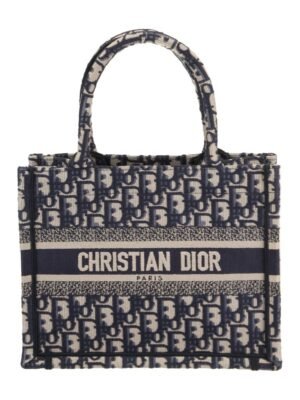 Christian Dior 
Oblique Small Book Tote Navy Blue + Brand Box , size 26*21