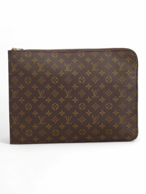 Louis Vuitton Monogram Clutch Poche Documents & Laptop Portfolio Case + Brand Box, size 34*25