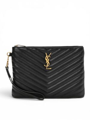 SAINT LAURENT Cassandre matelasse leather clutch + Brand Box  , size 26*18