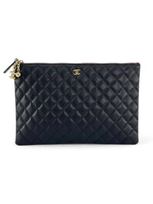 Chanel O Case Matelasse  Clutch  pouch + Brand Box , size 29*20