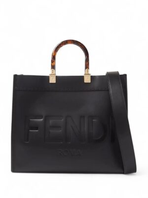 Fendi Noir M Sunshine Shopper Cabas , size 35*31 ..