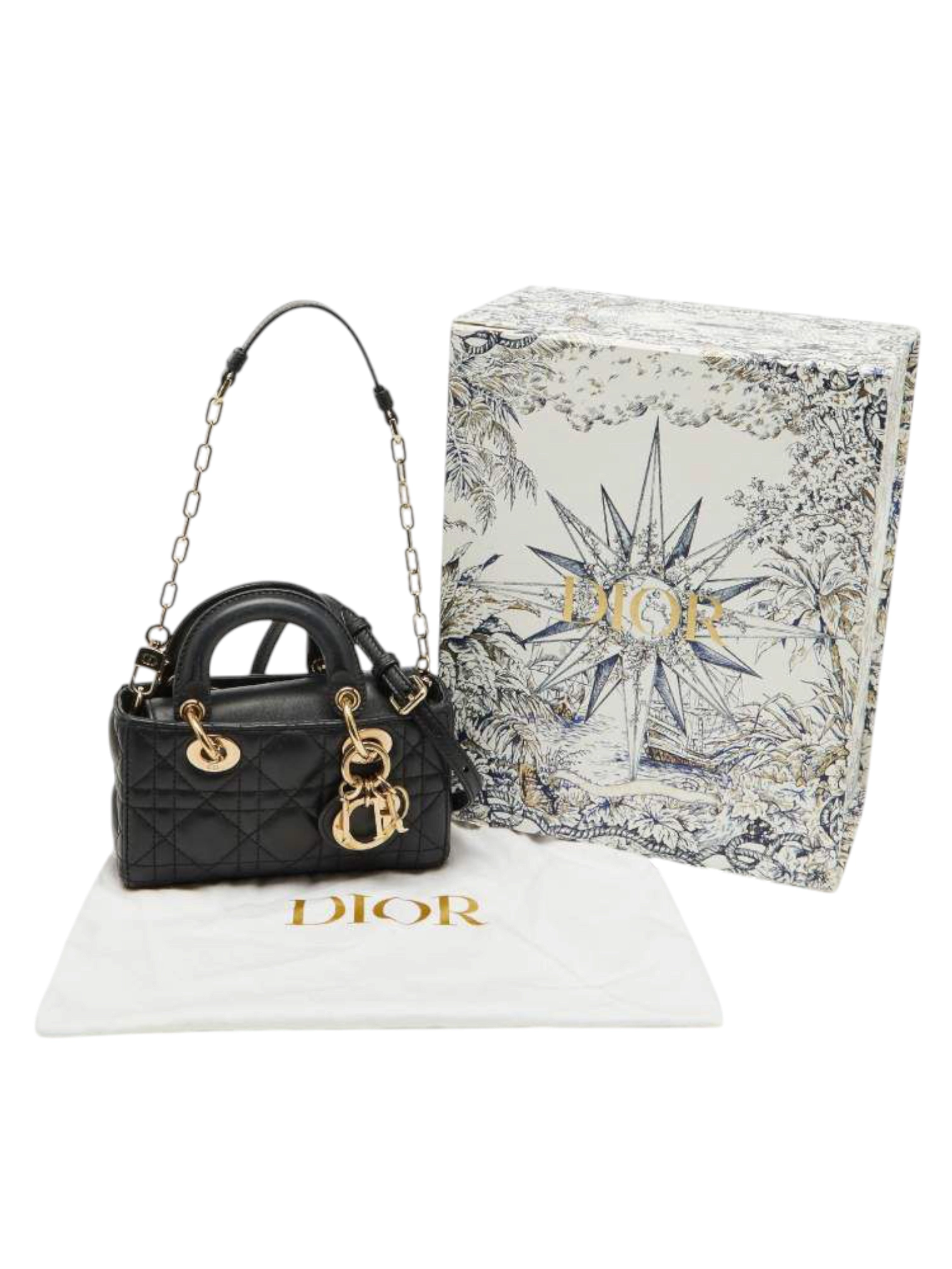⁦Christian Dior   Lady D-Joy Micro Bag ,  size 17×11 + brand box .. BFR⁩ - الصورة ⁦14⁩